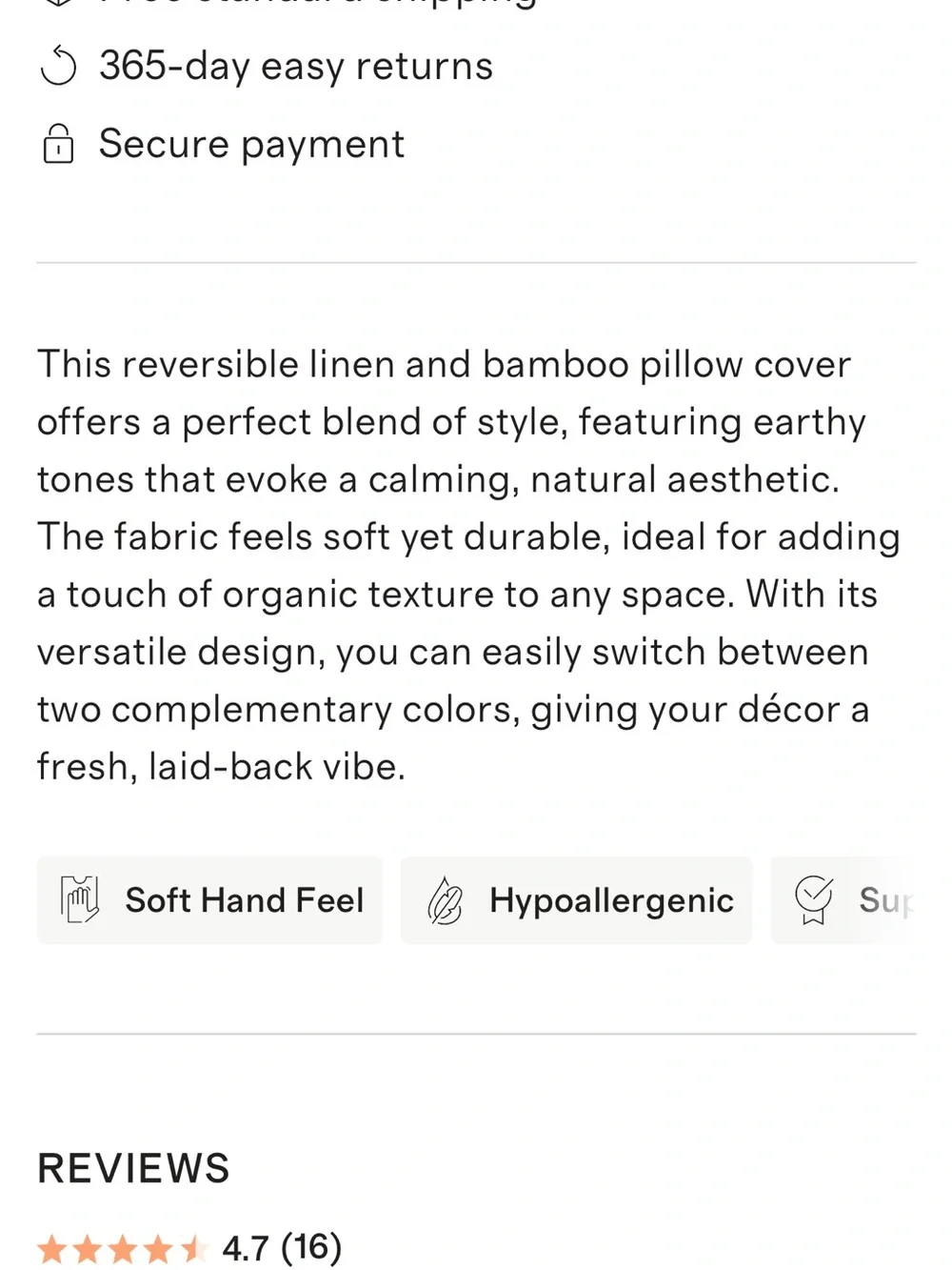 Quince Reversible Linen Bamboo Pillow Cover